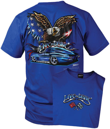 Corvette shirt - Live to Drive - 1965 Corvette - Wicked Metal