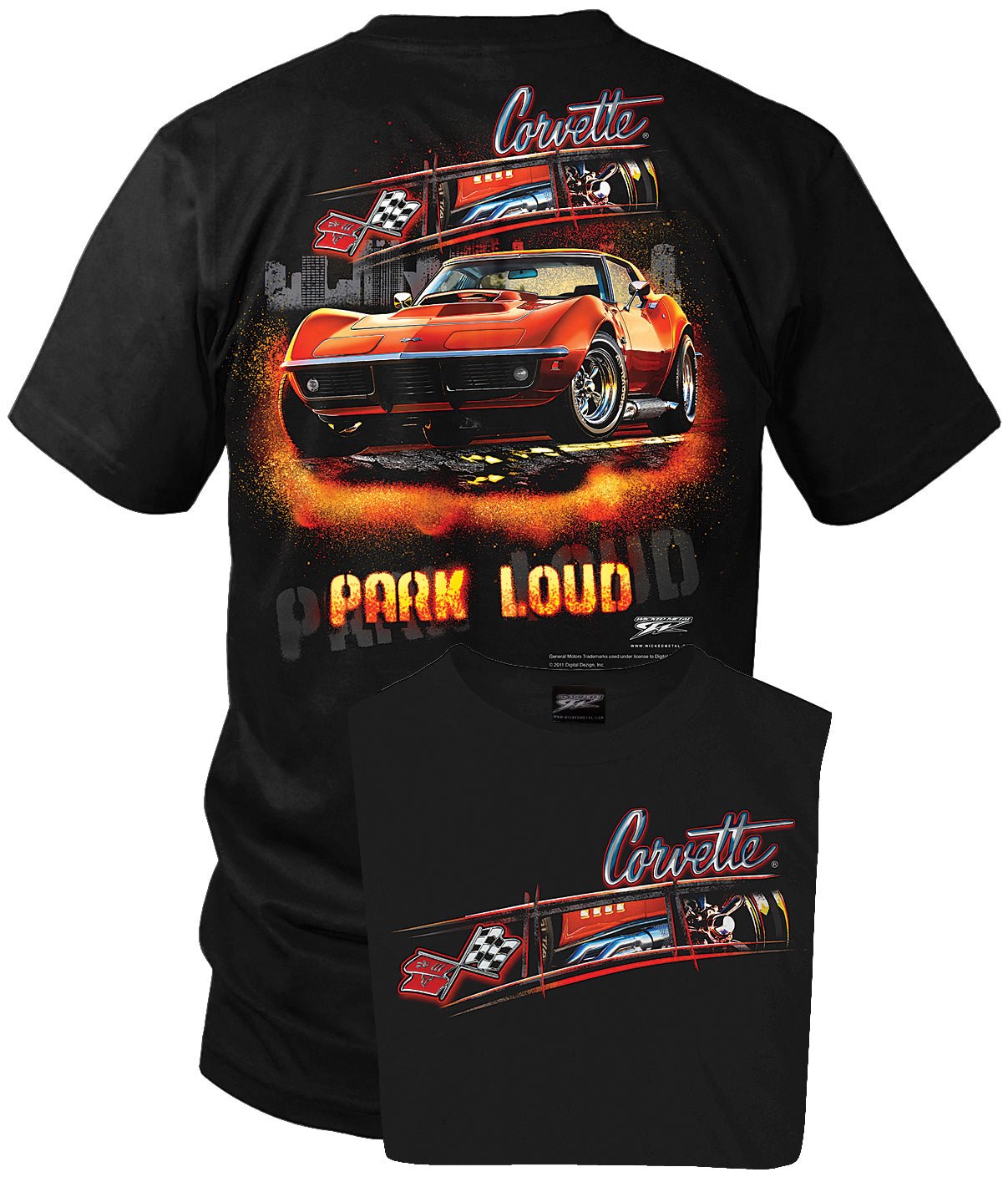 Corvette shirt - Park Loud - 1969 Corvette shirt - Wicked Metal