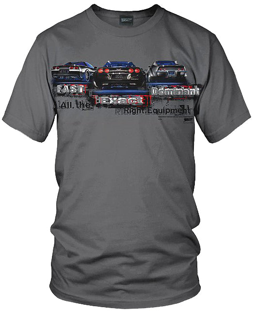 Corvette shirts - Fast, Exact, Dominant C3, C5, C6 shirt