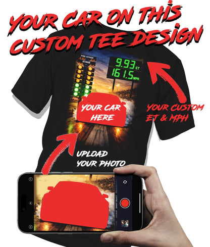 Drag Racing - T-Shirt With My Car On It - Custom Hand - Drawn Car Illustration Tee - Wicked Metal