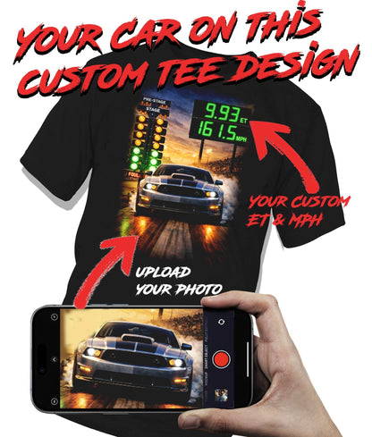 Drag Racing - T-Shirt With My Car On It - Custom Hand - Drawn Car Illustration Tee - Wicked Metal