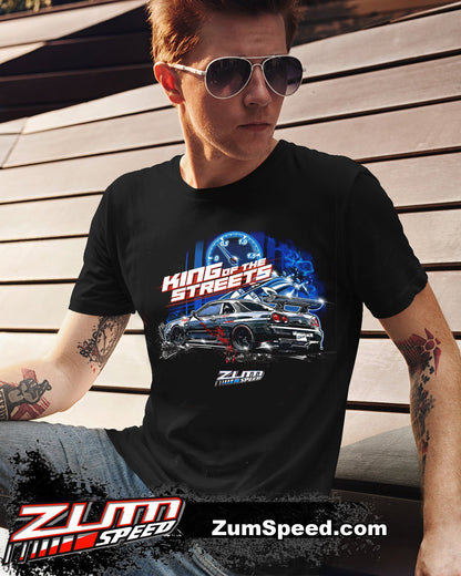 Zum Speed GTR R34 King of the Streets Shirt, R34 GTR t - Shirt, GTR T-shirt, Tuner car Shirt, JDM Shirt (Copy) (Copy) - Wicked Metal