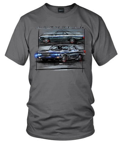 1966 Chevelle Distressed Shirt - Muscle Car T-Shirt - 1966 Chevelle - Wicked Metal