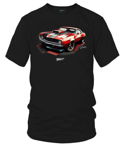 1969 Red Camaro - Chevy Camaro t shirt - Wicked Metal