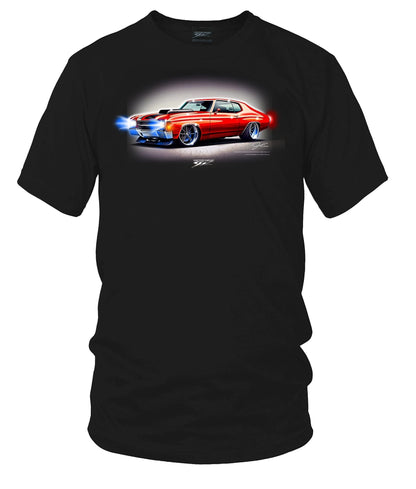 1971 red Chevelle at night Shirt - Muscle Car T-Shirt - 1971 Chevelle - Wicked Metal