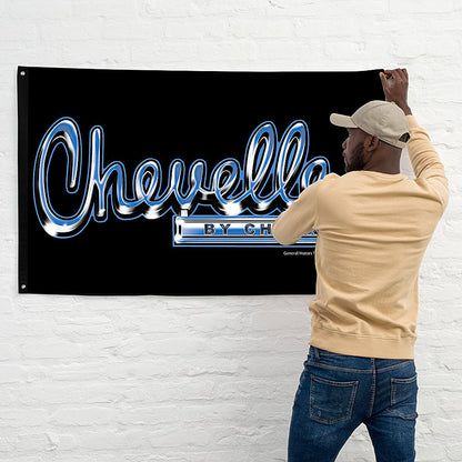 Chevelle Emblem Banner, wall art - garage banner art 24" X 48" - Wicked Metal