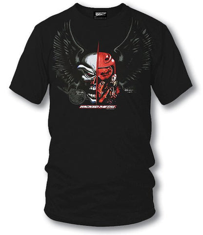 Sport bike shirts - Fighter Pilot (Black) - Wicked Metal